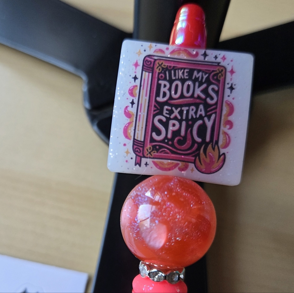 'I Like My Books Extra Spicy' Ballpoint Pen And Decal Sticker